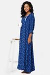 Naiduhall Cotton Full Length Nightdress - Navy Blue — thumbnail 5